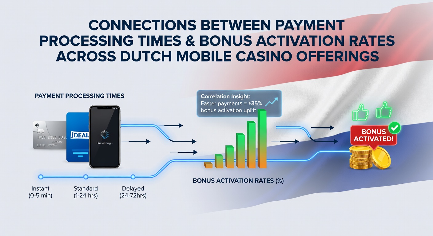 Grafiek die verbanden toont tussen betalingstijden en bonusactiveringen in Nederlandse mobiele casino's