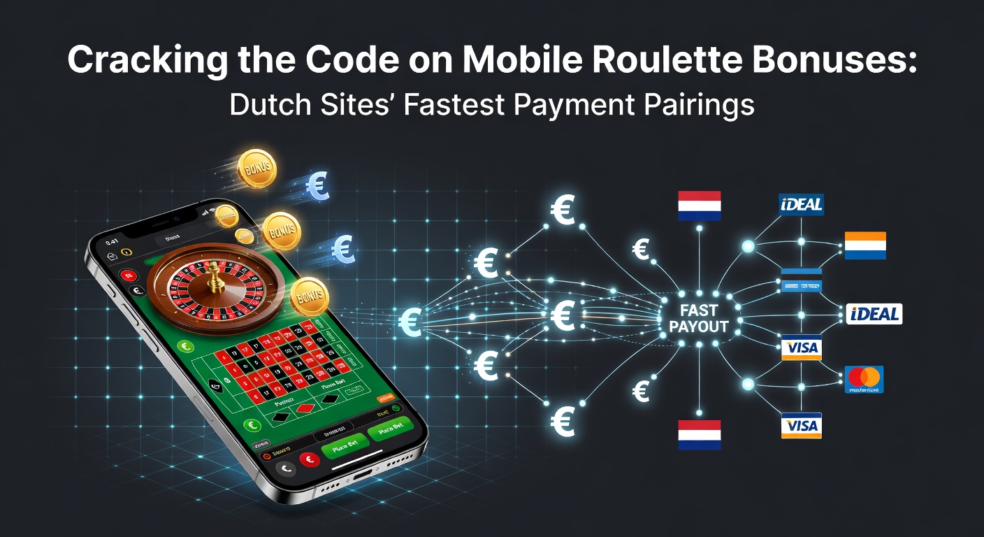 Schermafbeelding van een mobiele roulette app met bonusaanbod en snelle betaalopties op een Nederlandse goksite