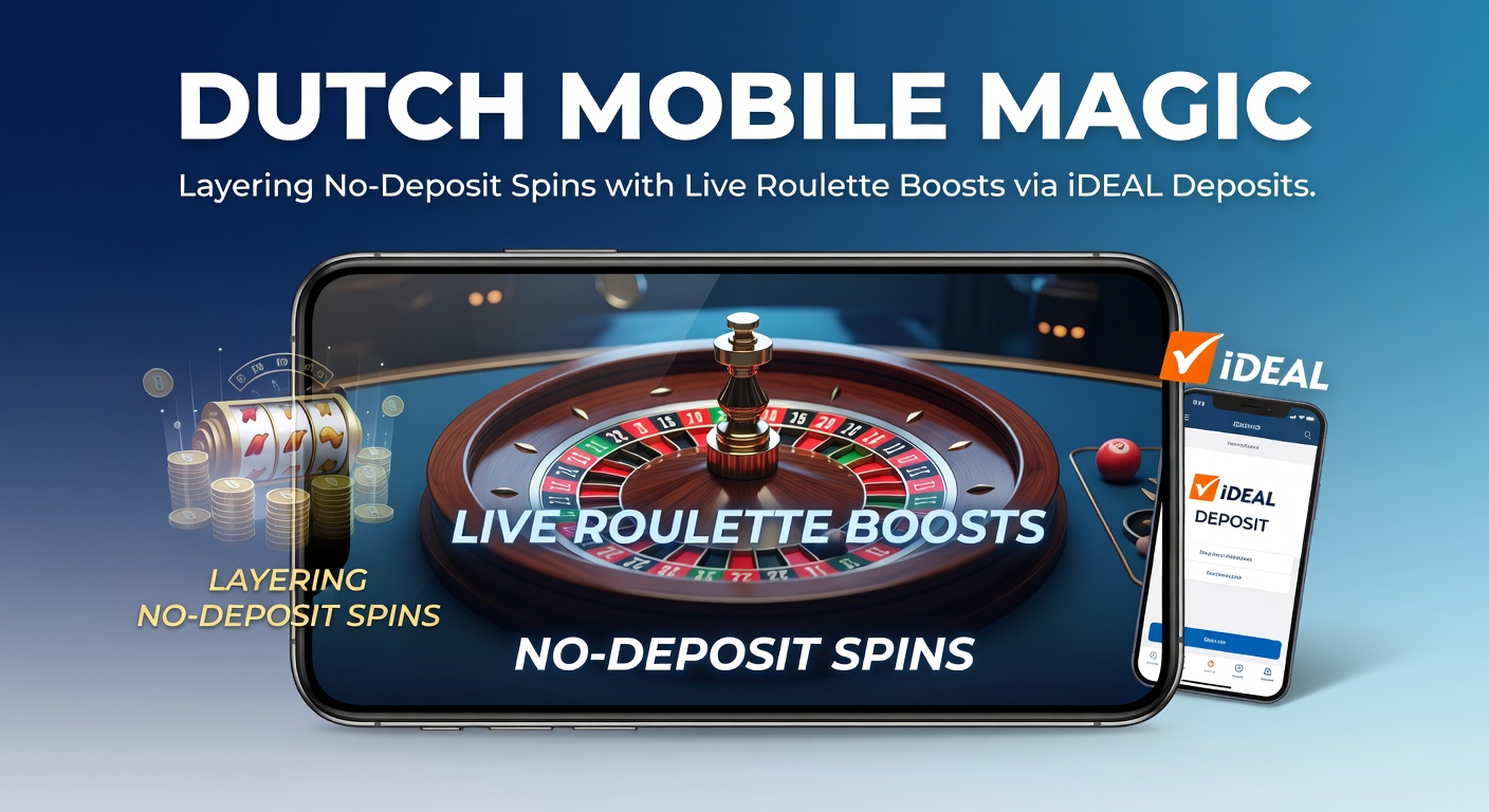 Mobiele telefoon met casino app open, toont no-deposit spins en live roulette tafels op een Nederlands platform