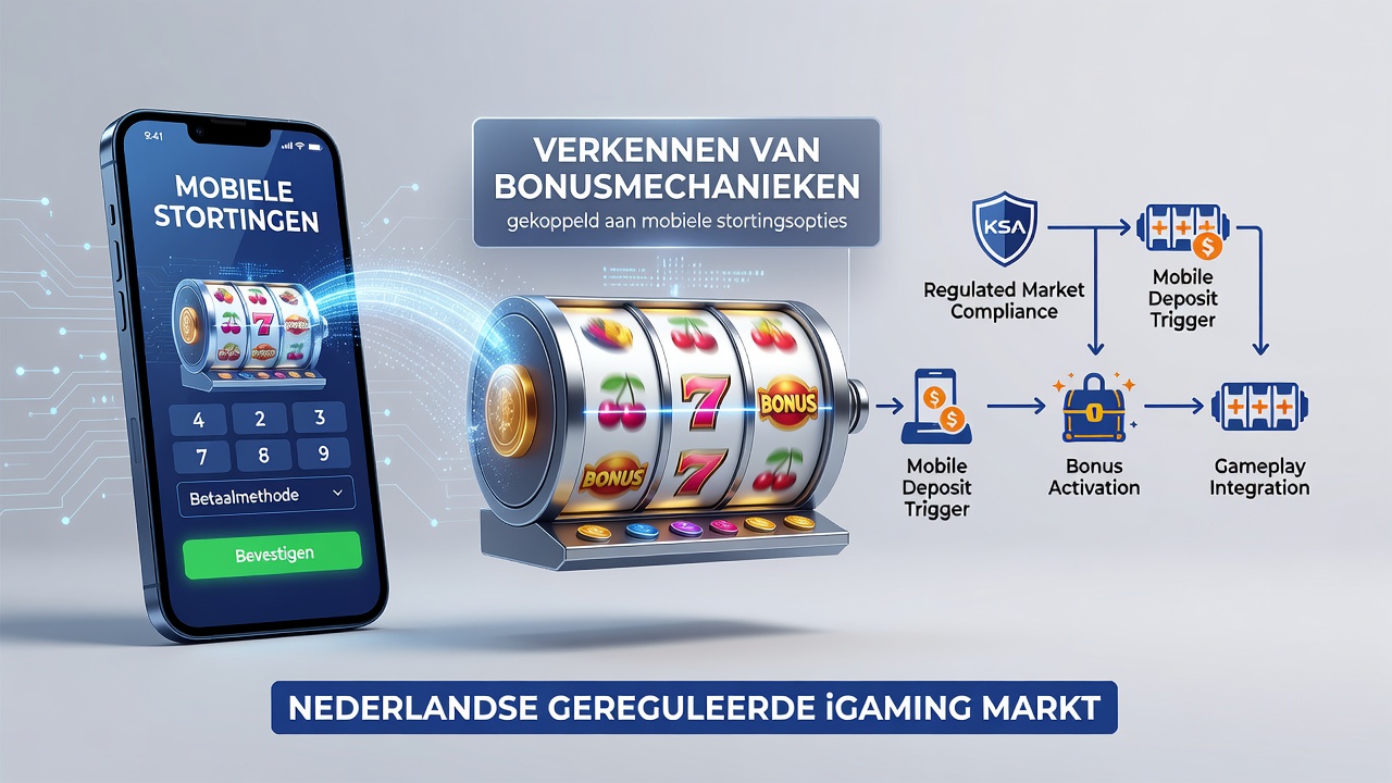 Illustratie van slotbonusmechanismen gekoppeld aan mobiele stortingen in Nederlandse casino's