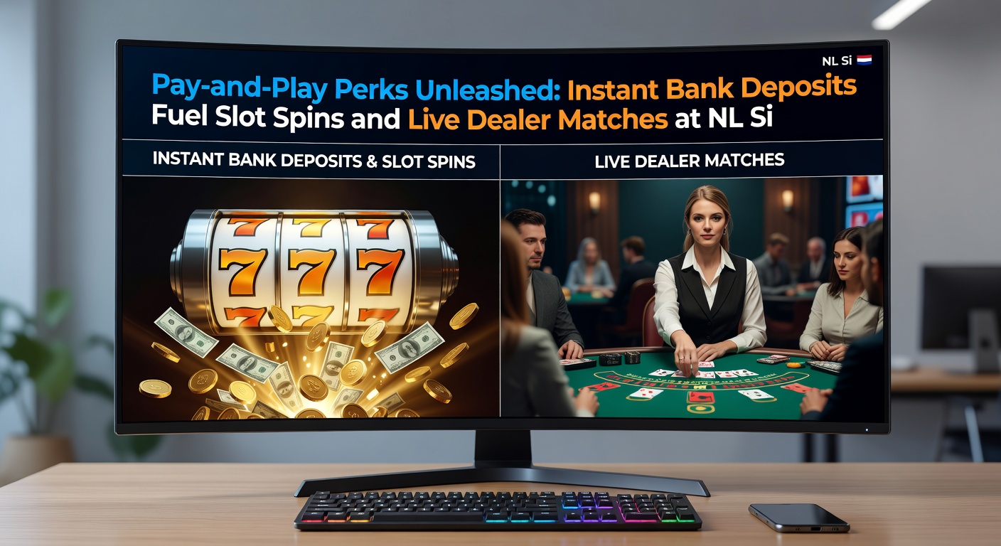 Grafische weergave van snelle bankstortingen die leiden tot directe slotdraaiingen en live dealer sessies bij Nederlandse online casino's